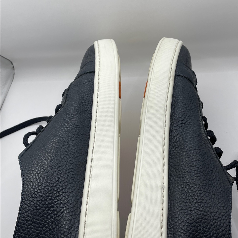 Santoni - Classic Leather Sneakers - Navy - 9.5 - Picture 8 of 10